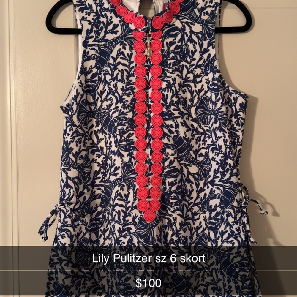 Lilly Pulitzer Women's Blue and Pink Top